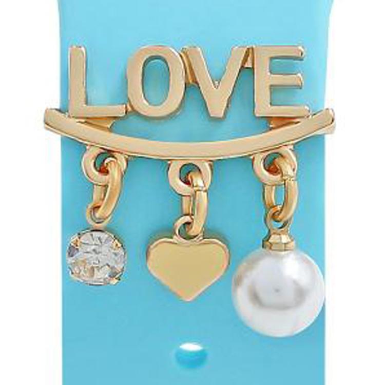 22mm Width Smart Watch Silicone Band Decorative Ring Metal Accessories, Style: LOVE Gold - free shipping - PMc TechLife - Order now!