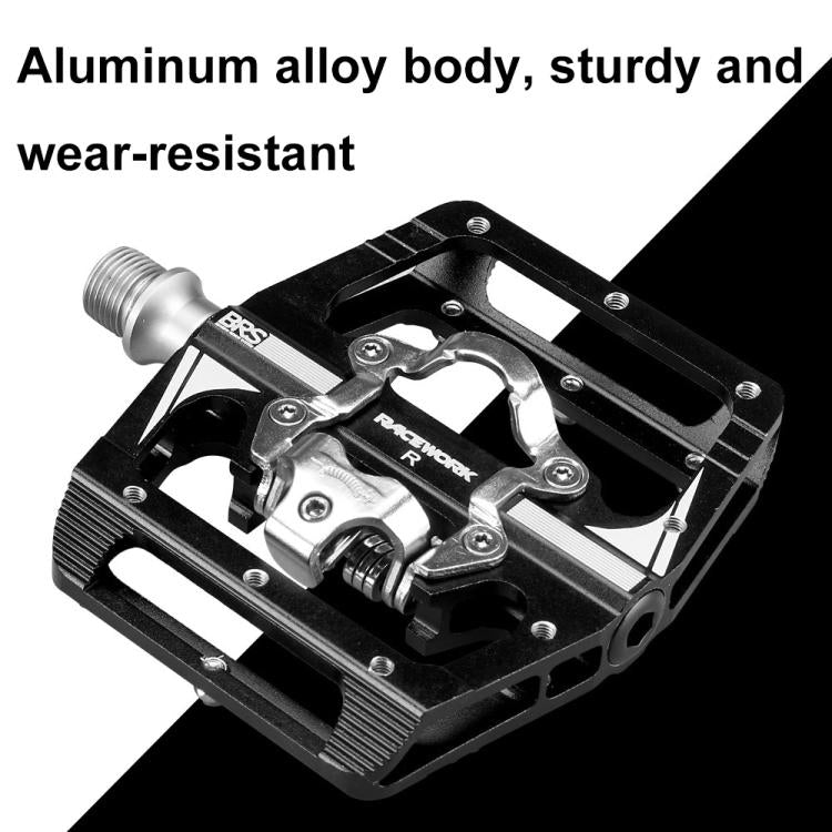 RACEWORK M215 Bicycle Lock Pedal To Flat Pedal Aluminum Alloy SPD Clipless Pedal(Black) - free shipping - PMc TechLife - Order now!