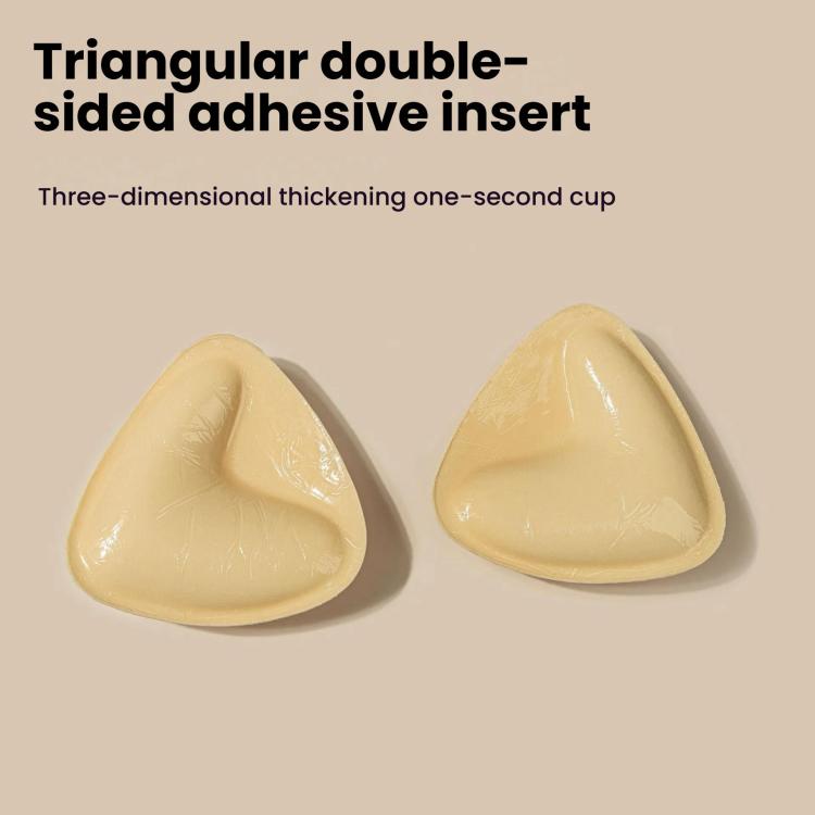 Double-Sided Silicone Thickened Inserts Gather Triangle Breast Pads, Size: XL/D(Brown Skin With Orange Box) - free shipping - PMC TechLife - Order now!