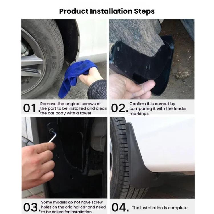 For Mitsubishi ASX Car Tire Soft Rubber Mudguard(Black) - free shipping - PMc TechLife - Order now!