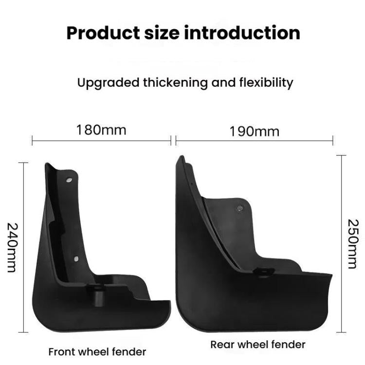 For 2020-2021 Nissan Sentra Car Tire Soft Rubber Mudguard(Black) - Wheels Tires & Parts by PMc TechLife | Online Shopping South Africa | PMc TechLife | Buy Now Pay Later Mobicred