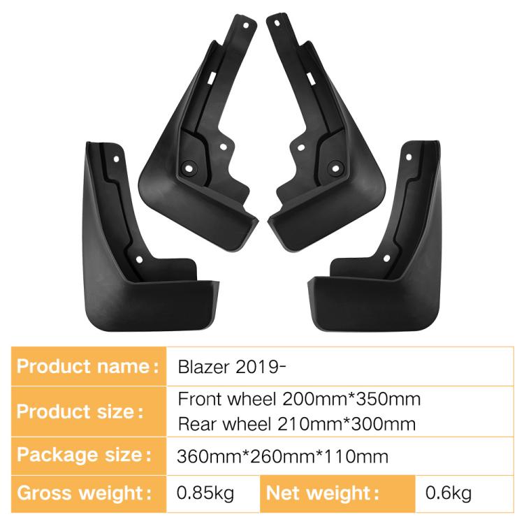 For 2019-2024 Chevrolet Blazer Car Tire Soft Rubber Mudguard(Black) - free shipping - PMc TechLife - Order now!