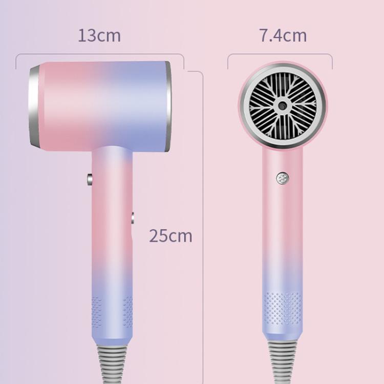 High-Speed Hair Dryer Salon & Home Blow Dryer with Blue Light Ionic Technology UK Plug(Gradient Pink) - free shipping - PMC TechLife - Order now!