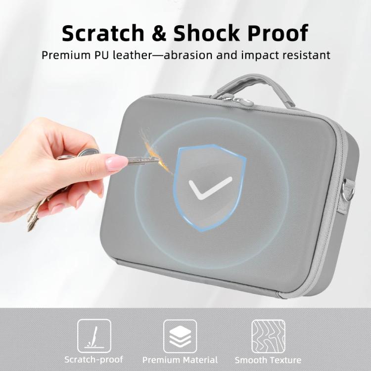 For Insta360 X5 Flymile All-in-One Storage Shoulder Bag Durable PU + Lycra Material Carrying Case(Gray) - free shipping - PMC TechLife - Order now!