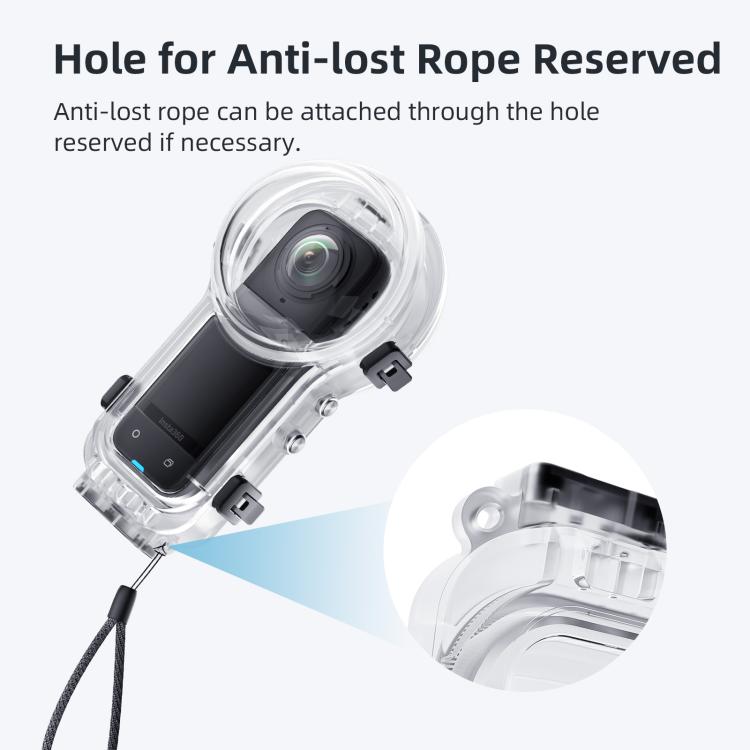 For Insta360 X5 AMagisn 60m/196ft Diving Case Quick-Release Full Invisible Waterproof Underwater Housing - free shipping - PMC TechLife - Order now!
