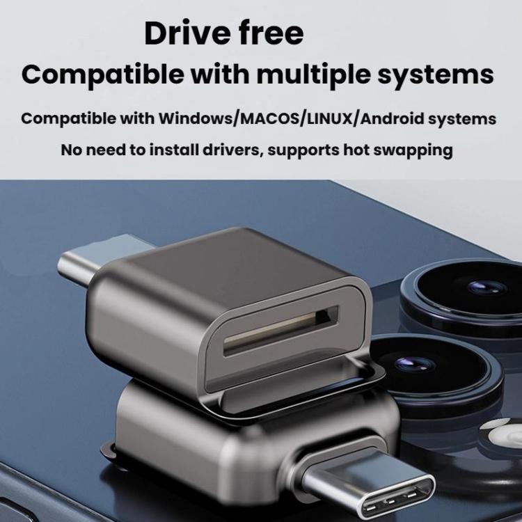 Type-C To TF / Micro SD Card Reader Memory Card Mini Adapter(Tarnish) - free shipping - PMC TechLife - Order now!