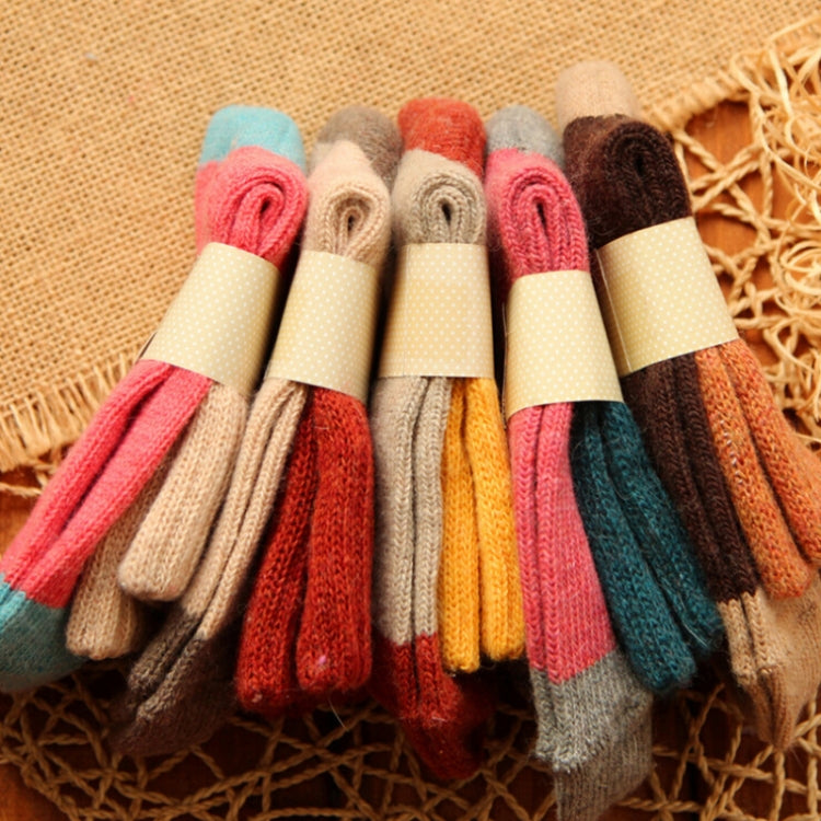 5 Pairs Winter Vintage Rabbit Wool Socks Thicken Patchwork Cotton Socks, Size:Free Size(Mixed Colors) - Tube Socks by PMC Jewellery | Online Shopping South Africa | PMC Jewellery