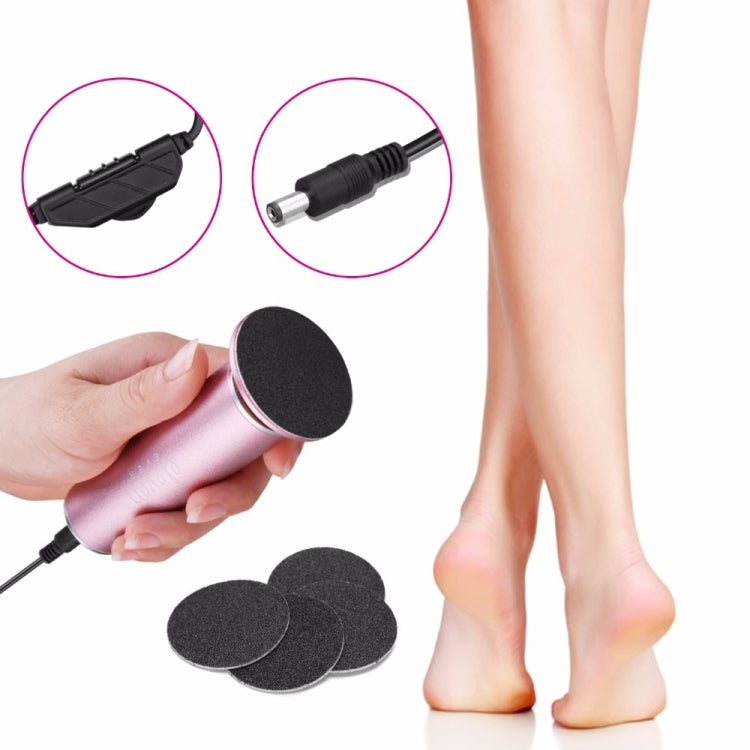 Electric Foot File Speed Adjustable Sandpaper Discs Callus Remover Pedicure Fast Remove Feet Hard Cracked Dry Dead Skin Tool, Plug Type:UK plug(Pink) - Grinding Tools & Accessories by PMC Jewellery | Online Shopping South Africa | PMC Jewellery | Buy Now Pay Later Mobicred