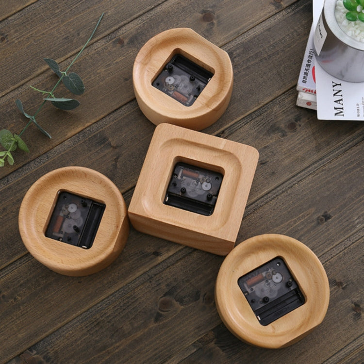 Simple Home Study Solid Wood Decorative Bedside Beech Alarm Clock(Round Borderless Numbers) - Novelty Clock by PMc TechLife | Online Shopping South Africa | PMc TechLife | Buy Now Pay Later Mobicred