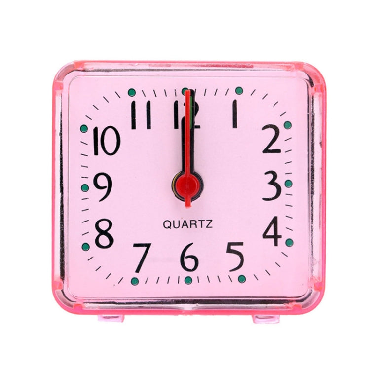Square Alarm Clock Transparent Case Compact Digital Mini Bedroom Bedside Office Electronic Clock(Pink) - Wall Clock by PMc TechLife | Online Shopping South Africa | PMc TechLife | Buy Now Pay Later Mobicred