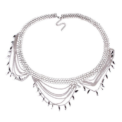 Personalized Wild Alloy Tassel Waist Chain Belt, Length:80-100cm(Silver) - Belts by PMC Jewellery | Online Shopping South Africa | PMC Jewellery