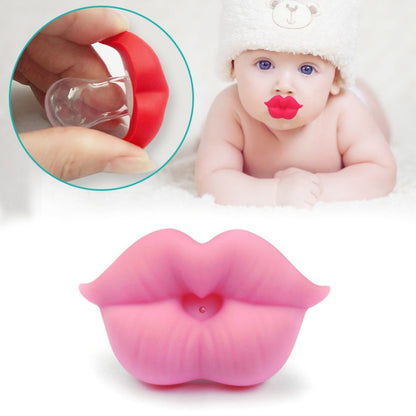 3 PCS Newborn Pacifier Red Lips Dummy Pacifiers Funny Silicone Baby Nipples Teether Soothers Pacifier(Pink) - Cups & Silicone Nipple by PMC Jewellery | Online Shopping South Africa | PMC Jewellery