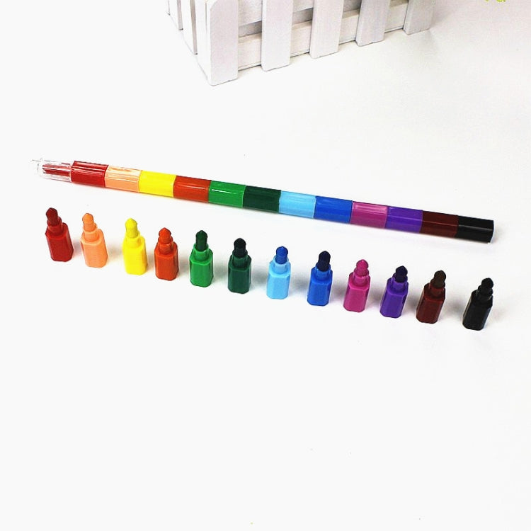 6pcs Creative Building Blocks Crayons Children 12 Colors Drawing Educational Toys - Art Supplies by PMc TechLife | Online Shopping South Africa | PMc TechLife | Buy Now Pay Later Mobicred