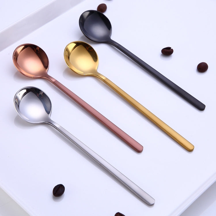 Mini Accessories Coffee Spoon Kitchen Dessertspoon Dining Round Shape Coffee  Stainless Steel Home, Size:15cm(Black) - free shipping - PMC TechLife - Order now!