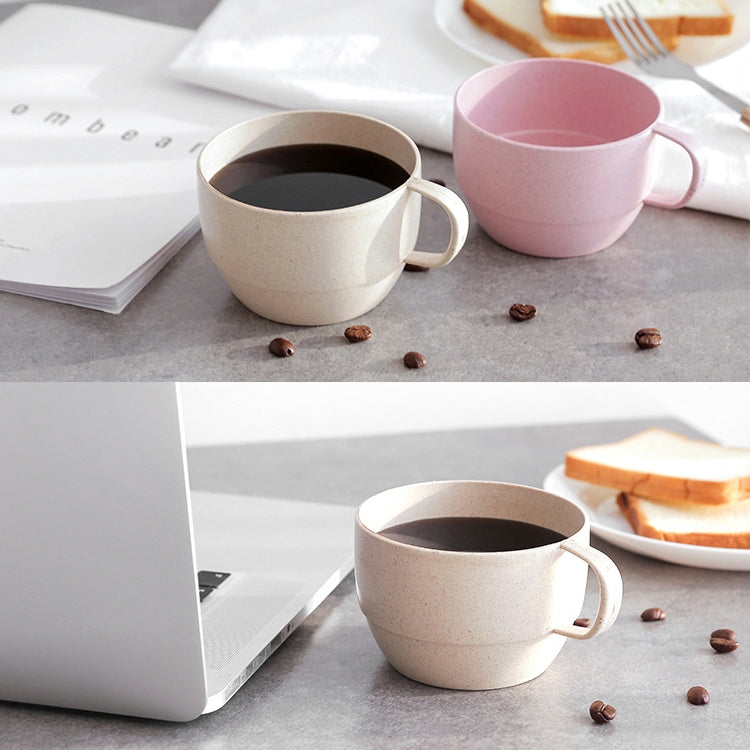 Wheat Straw Coffee Cup Tea Milk Breakfast Cups(Beige) - free shipping - PMC TechLife - Order now!
