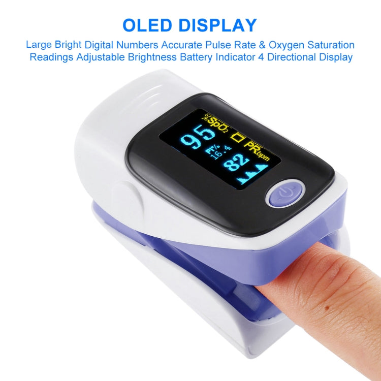 AB-80 Precision Finger Pulse Oximeter Blood Oxygen Monitor(Purple) - free shipping - PMC TechLife - Order now!