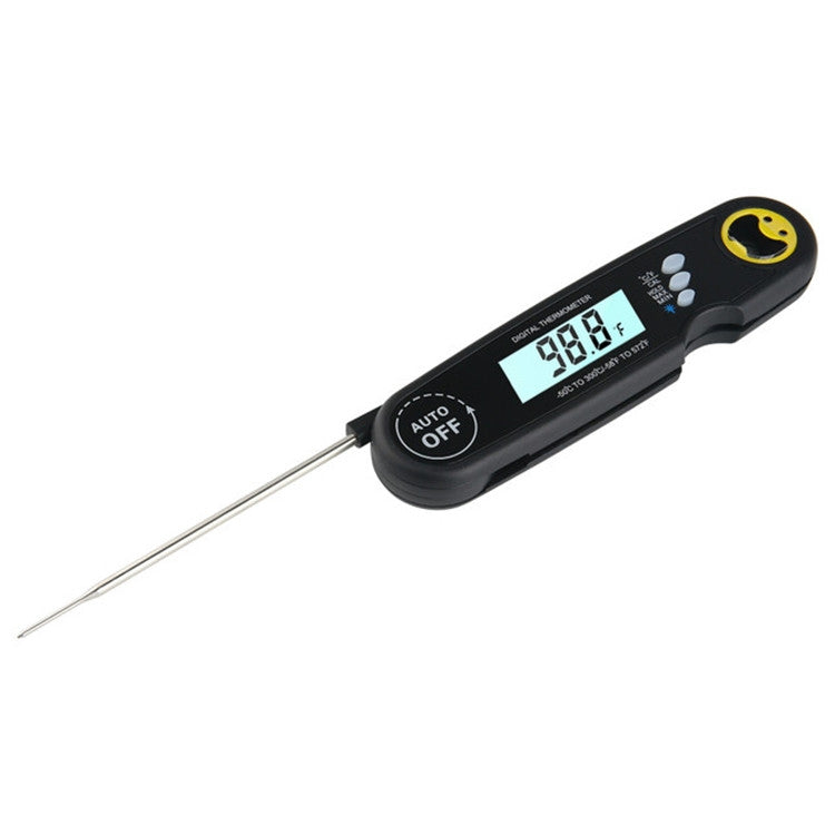 Foldable Probe Waterproof Food Thermometer Kitchen Barbecue Fast Temperature Measurement Digital Display Electronic Thermometer(Black) - Cooking Thermometers by PMC TechLife | Online Shopping South Africa | PMC TechLife