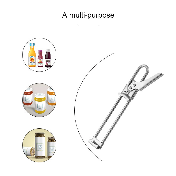 Stainless Steel bottle Opener Adjustable Can Opener Jam Bottle Opener Gadget - Openers by PMC TechLife | Online Shopping South Africa | PMC TechLife | Buy Now Pay Later Mobicred