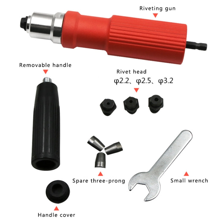 Electric Rivet Machine Conversion Head Accessories (Red) - Others by PMC TechLife | Online Shopping South Africa | PMC TechLife