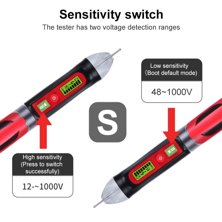 WINTACT WT3010  LED AC Voltage Tester Non-Contact Detector Pen 12-1000V AC Voltage Detector - Current & Voltage Tester by Wintact | Online Shopping South Africa | PMC Jewellery