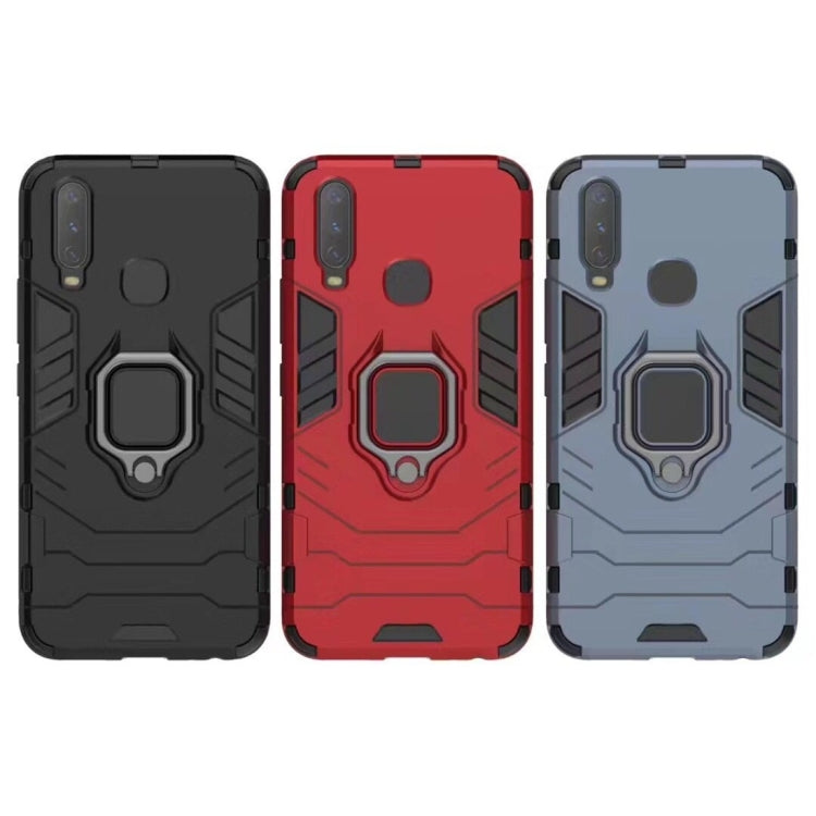 PC + TPU Shockproof Protective Case for Vivo Y17, with Magnetic Ring Holder (Red) - vivo Cases by PMC TechLife | Online Shopping South Africa | PMC TechLife