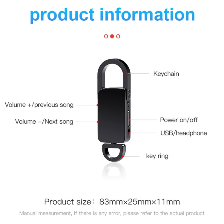 S20 8GB Keychain HD Noise Reduction Portable Recording Pen - U-Disk Recorder by PMC TechLife | Online Shopping South Africa | PMC TechLife | Buy Now Pay Later Mobicred