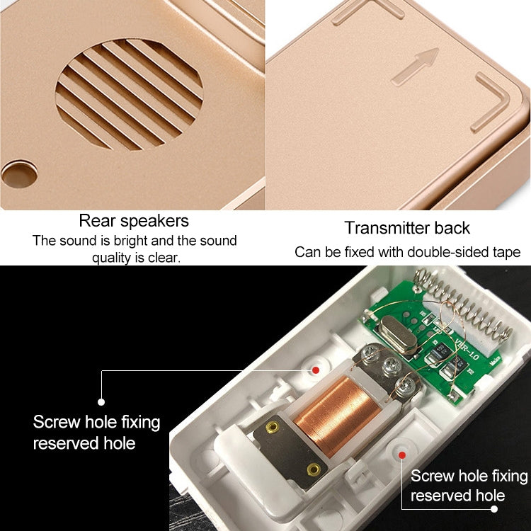 CACAZI FA8 Self-Powered Wireless Doorbell, EU Plug(Black) - free shipping - PMC TechLife - Order now!