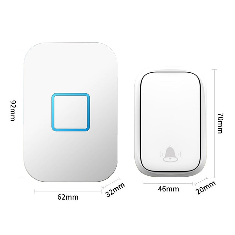 CACAZI FA88 Self-Powered Smart Home Wireless Doorbell, EU Plug(White) - Wireless Doorbell by CACAZI | Online Shopping South Africa | PMC Jewellery