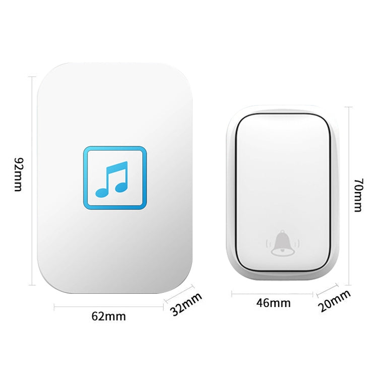 CACAZI FA86 Self-Powered Smart Home Wireless Doorbell, UK Plug(White) - Wireless Doorbell by CACAZI | Online Shopping South Africa | PMC TechLife | Buy Now Pay Later Mobicred