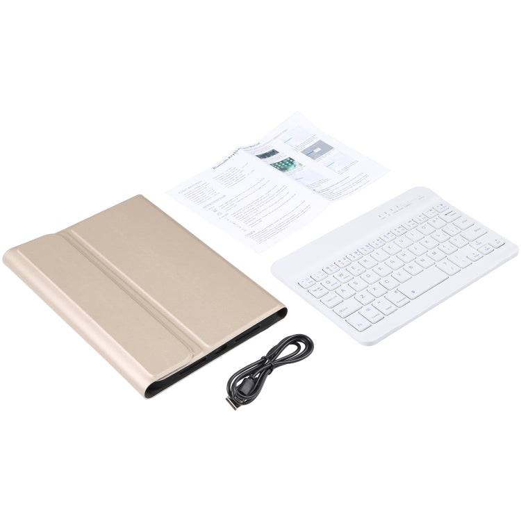 A06 Detachable Lambskin Texture Ultra-thin TPU Bluetooth Keyboard Leather Tablet Case with Stand For iPad mini 6 (Gold) - For iPad mini by PMC TechLife | Online Shopping South Africa | PMC TechLife