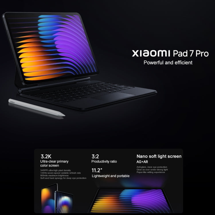 Xiaomi Pad 7 Pro 11.2 inch, 12GB+256GB, HyperOS 2 Qualcomm Snapdragon 8s Gen3 Octa Core (Blue) - free shipping - PMc TechLife - Order now!