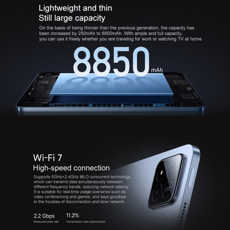 Xiaomi Pad 7 Pro 11.2 inch Soft Light Screen, 12GB+256GB, HyperOS 2 Qualcomm Snapdragon 8s Gen3 Octa Core (Blue) - free shipping - PMc TechLife - Order now!