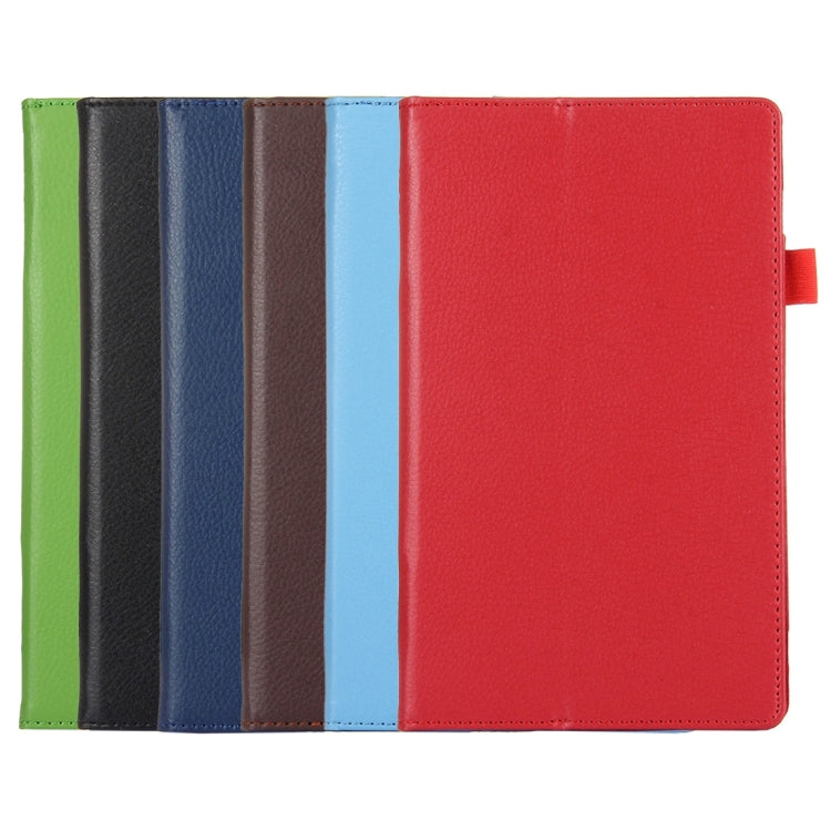 For Amazon Kindle Fire HD8 (2017) Litchi Texture Horizontal Flip Leather Case with Holder(Dark Blue) - Amazon by PMC TechLife | Online Shopping South Africa | PMC TechLife