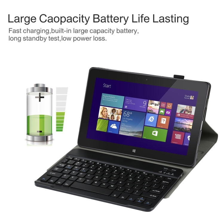 AM12 2 in 1 Removable Bluetooth Keyboard + Protective Leather Tablet Case with Holder for Lenovo Tab P11 (Tab-J606F)(Black) - Lenovo Keyboard by PMC TechLife | Online Shopping South Africa | PMC TechLife