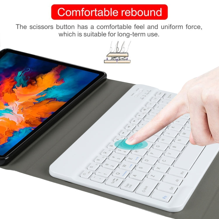 AM13 2 in 1 Removable Bluetooth Keyboard + Protective Leather Tablet Case with Holder for Lenovo Tab P11 Pro (TB-XJ706F)(Gold) - Lenovo Keyboard by PMC TechLife | Online Shopping South Africa | PMC TechLife