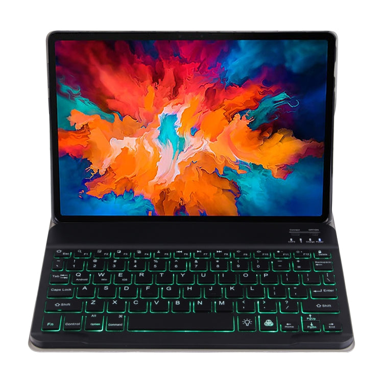 DY-E10 2 in 1 Removable Bluetooth Keyboard + Protective Leather Tablet Case with Backlight & Holder for Lenovo Tab E10(Black) - Lenovo Keyboard by PMC TechLife | Online Shopping South Africa | PMC TechLife