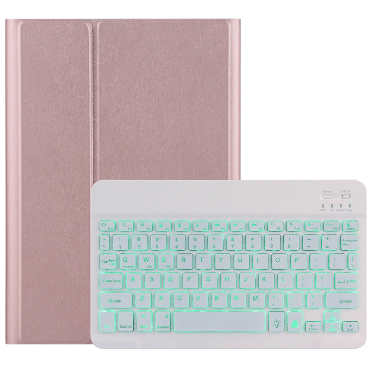 DY-E10 2 in 1 Removable Bluetooth Keyboard + Protective Leather Tablet Case with Backlight & Holder for Lenovo Tab E10(Rose Gold) - free shipping - PMC TechLife - Order now!