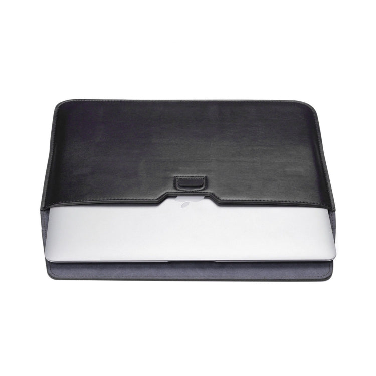 Universal Envelope Style PU Leather Case with Holder for Ultrathin Notebook Tablet PC 13.3 inch, Size: 35x25x1.5cm(Black) - 13 inch by PMC TechLife | Online Shopping South Africa | PMC TechLife | Buy Now Pay Later Mobicred