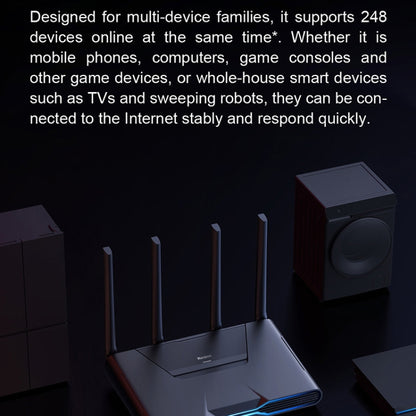 Original Xiaomi Redmi AX5400 WiFi 6 Gaming Router 160MHz 4K QAM, US Plug(Black) - Wireless Routers by Xiaomi | Online Shopping South Africa | PMC Jewellery | Buy Now Pay Later Mobicred