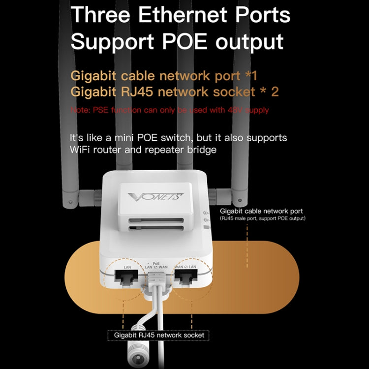 VONETS VAR600-H 600Mbps Wireless Bridge WiFi Repeater, With DC Adapter Set - Wireless Routers by VONETS | Online Shopping South Africa | PMC Jewellery | Buy Now Pay Later Mobicred