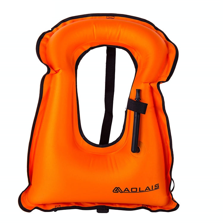 Children Portable Snorkeling Buoyancy Inflatable Vest Life Jacket Swimming Equipment, Size:510*400mm (Orange) - Water Safety Products by PMC Jewellery | Online Shopping South Africa | PMC Jewellery