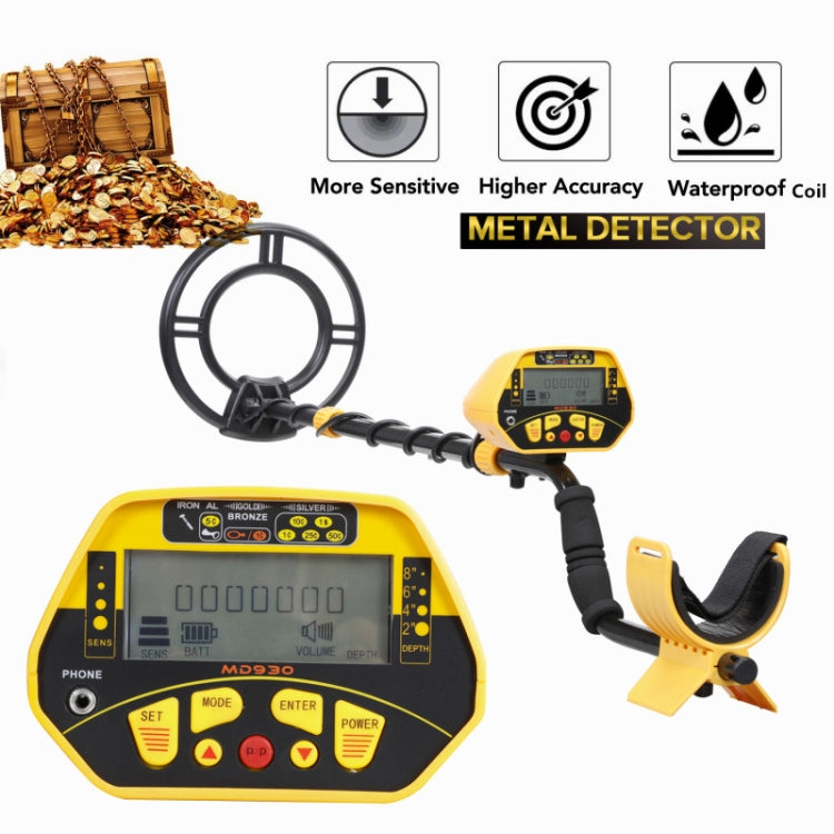 MD930 High Sensitivity and Accurate Positioning Underground Metal Detector with Backlight - free shipping - PMC Jewellery - Order now!