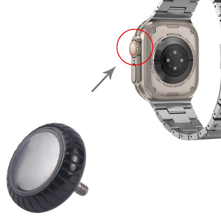 For Apple Watch Series 10 42mm / 46mm Watch Crown Nut Replacement (Black) - free shipping - PMc TechLife - Order now!