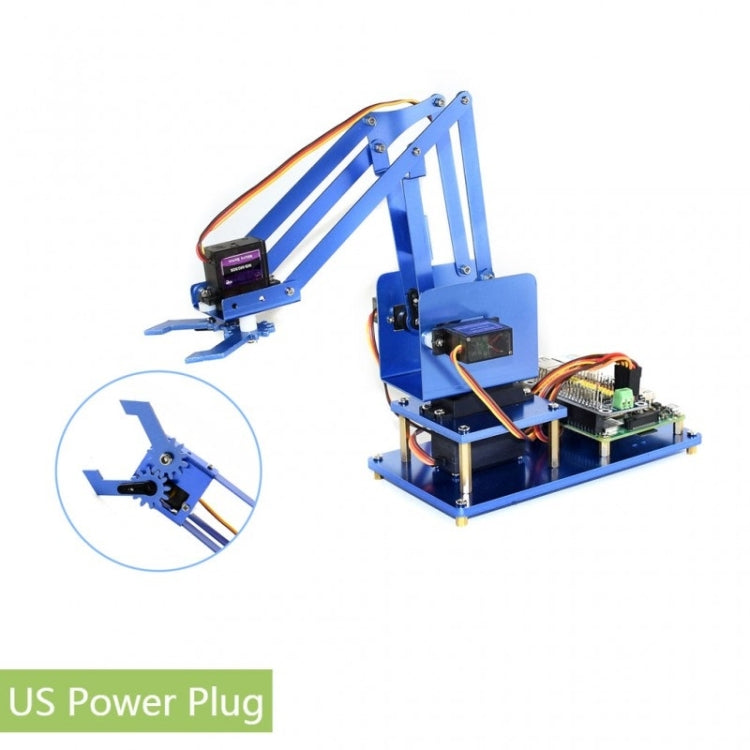 Waveshare 4-DOF Metal Robot Arm Kit for Raspberry Pi, Bluetooth / WiFi Remote Control, US Plug - free shipping - PMC Jewellery - Order now!