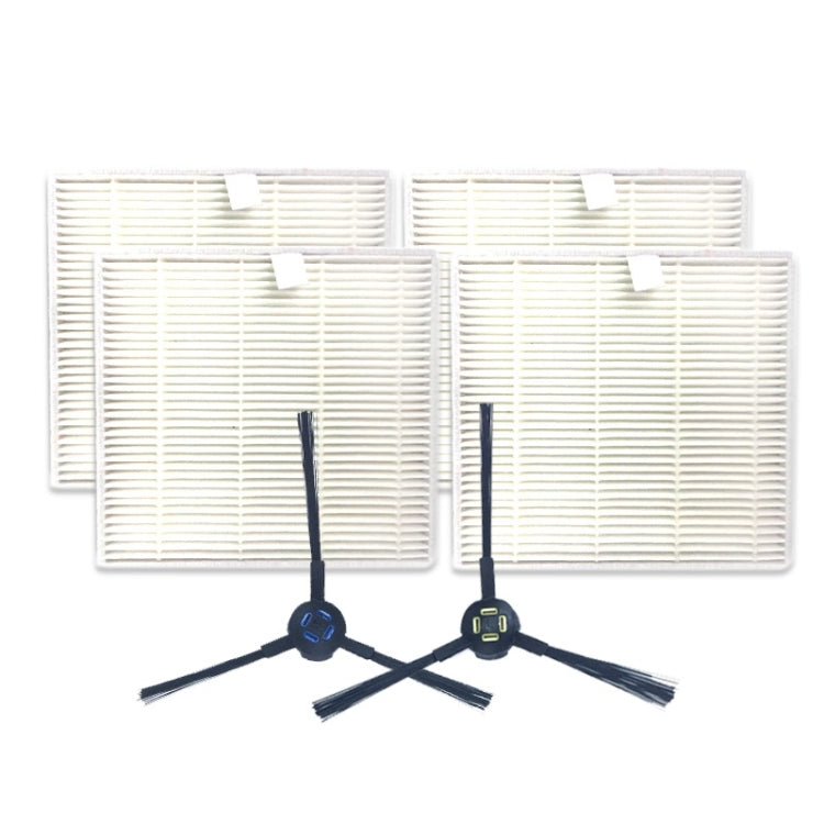 XI281 1 Pair I258 Side Brush + 4 PCS I206 Filter for ILIFE V8S - free shipping - PMC TechLife - Order now!