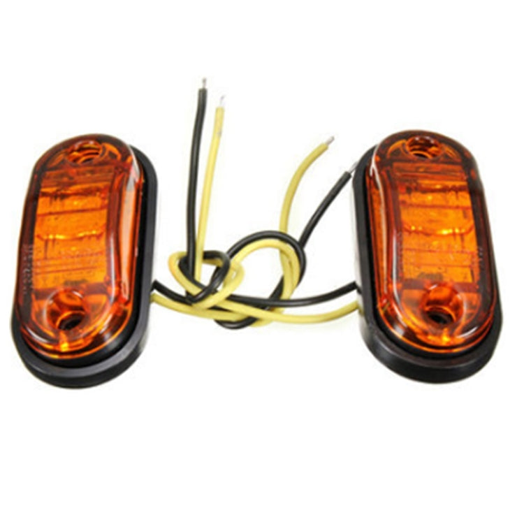 10-30V Oval Clearing Truck Trailer Side Marker Light (Orange) -  by YWXLight | Online Shopping South Africa | PMC Jewellery