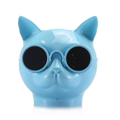 T8 Mini Cat Shape Stereo Wireless Bluetooth Speaker, Support Hands-free / TF Card / FM(Blue) - Mini Speaker by PMC Jewellery | Online Shopping South Africa | PMC Jewellery