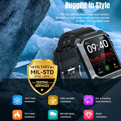 HAMTOD NX3 Pro 1.83 inch Rugged Smart Watch, Support Bluetooth Call / Sleep / Heart Rate / Blood Oxygen / Blood Pressure Monitoring(Black) - Smart Watches by HAMTOD | Online Shopping South Africa | PMC Jewellery | Buy Now Pay Later Mobicred