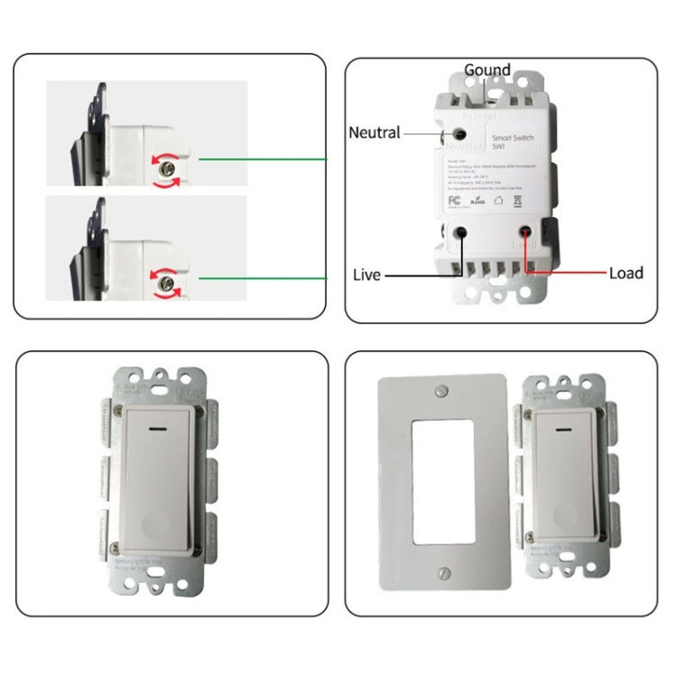 120 Type WiFi Smart Wall Touch Switch, US Plug(White) - Smart Switch by PMC TechLife | Online Shopping South Africa | PMC TechLife