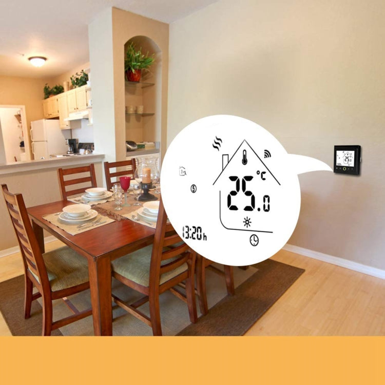 BHT-002GBLW 16A Load Electronic Heating Type LCD Digital Heating Room Thermostat with Sensor & Time Display, WiFi Control(White) - Indoor Thermometer by PMC TechLife | Online Shopping South Africa | PMC TechLife